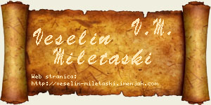 Veselin Miletaški vizit kartica